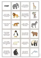 Vista previa - Juegos / Gamificación - Zoo Animals / Animales del zoo: Reading Domino (Juego para la clase de inglés) - página 2