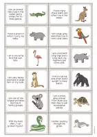 Vista previa - Juegos / Gamificación - Zoo Animals / Animales del zoo: Reading Domino (Juego para la clase de inglés) - página 3