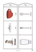Vista previa - Manualidades / Dibujos para colorear - Kitchen / Cocina: Accordion Fold (Juego para la clase de inglés) - página 3