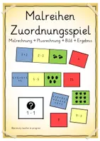 Vorschau - Stationenlernen - Malreihen Zuordnungsspiel - Deckblatt
