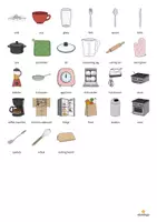 Vista previa - Juegos / Gamificación - Kitchen / Cocina: Vocabulary Game (Juego para la clase de inglés) - página 3