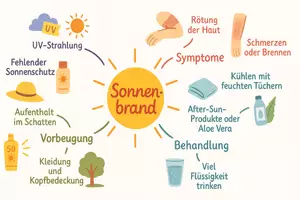 Vorschau - Arbeitsblätter - Arbeitsblätter zum Thema "Sonnenbrand" + Lösung & MP3 + Mindmap + Infografik - Seite 2