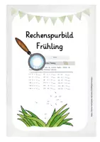 Vorschau - Arbeitsblätter - Rechenspurbild Frühling ZR 20 - Deckblatt