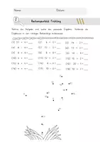 Vorschau - Arbeitsblätter - Rechenspurbild Frühling ZR 20 - Seite 2