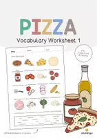 Vista previa - Hojas de trabajo - PIZZA: Paquete XXL de materiales para la clase de inglés - página 1