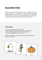 Vista previa - Manualidades / Dibujos para colorear - Halloween: Accordion Fold (Juego para la clase de inglés) - página 1