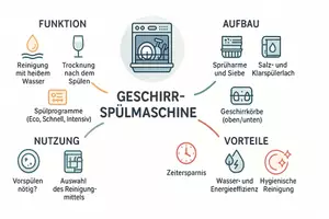 Vorschau - Arbeitsblätter - Arbeitsblätter zum Thema "Geschirrspülmaschine" + Lösung & MP3 + Mindmap + Infografik - Seite 2