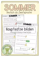 Vorschau - Arbeitsblätter - SOMMER Hauptsätze bilden - Deckblatt