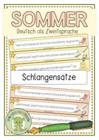 Vorschau - Fördermaterial/Inklusion - SOMMER Schlangensätze bilden - Deckblatt