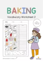 Vista previa - Hojas de trabajo - Baking / Hornear: Vocabulary Worksheet 2 (Hoja de trabajo de inglés) - Portada