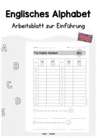 Vorschau - Arbeitsblätter - Englisches Alphabet - Arbeitsblatt - Deckblatt