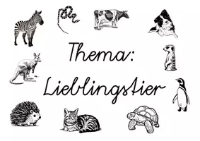 Vorschau - Arbeitsblätter - Schreibanlss zum Thema Lieblingstier - Seite 1