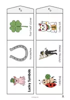 Vista previa - Juegos / Gamificación - Lucky Symbols / Símbolos de la suerte: Accordion Fold (Juego para la clase de inglés) - página 3