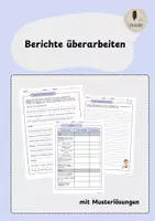 Vorschau - Arbeitsblätter - Einen Unfallbericht überarbeiten (inkl. Musterlösung) - Deckblatt