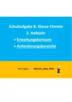 Vorschau - Stundenentwürfe - Schulaufgabe 8. Klasse Chemie_chemisches Rechnen+Salze - Deckblatt
