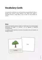 Vista previa - Manualidades / Dibujos para colorear - Forest / Bosque: Vocabulary Cards (Tarjetas de palabras) - página 1