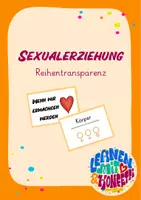 Vorschau - Präsentationen/Tafelbilder - Reihentransparenz Sexualerziehung - Deckblatt