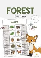 Vista previa - Juegos / Gamificación - Forest / Bosque: Clip Cards (Tarjetas de pinza para la clase de inglés) - Portada