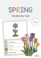 Vista previa - Juegos / Gamificación - Spring / Primavera: Vocabulary Quiz (Trivia para la clase de inglés) - Portada