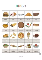 Vista previa - Juegos / Gamificación - Lunch & Dinner / Almuerzo y cena: Bingo (Juego para la clase de inglés) - página 2