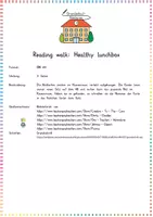 Vorschau - Arbeitsblätter - Food & Healthy Lunchbox: Reading Walk (Lesespaziergang & Bewegtes Lernen) - Englisch - Kl. 3/4 - Seite 1