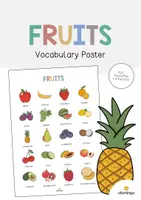 Vista previa - Hojas de trabajo - FRUITS: Paquete XXL de materiales para la clase de inglés (Fruta) - página 1