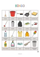 Vista previa - Juegos / Gamificación - Cleaning / Limpieza: Bingo (Juego para la clase de inglés) - página 2