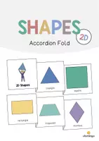 Vista previa - Manualidades / Dibujos para colorear - 2D Shapes / Figuras 2D: Accordion Fold (Juego para la clase de inglés) - Portada