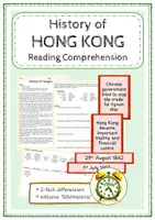 Vorschau - Arbeitsblätter - History of HONG KONG - Reading Comprehension (mit Tafelmaterial) - Deckblatt