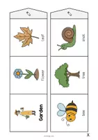 Vista previa - Manualidades / Dibujos para colorear - Garden / Jardín: Accordion Fold (Juego para la clase de inglés) - página 3