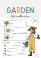 Vista previa - Juegos / Gamificación - Garden / Jardín: Running Dictation (Dictado en movimiento para la clase de inglés) - Portada