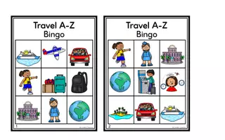 Vista previa - Juegos / Gamificación - Travel A-Z - Bingo - página 1