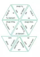 Voorbeeld - Een spelletje om de vervoeging van de Franse werkwoorden (être, aller, avoir en danser) in de tegenwoordige tijd te oefenen. - Pagina 1
