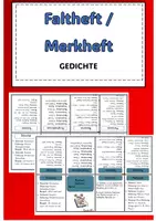 Vorschau - Merkblätter - Merkheft / Buddy-Book / Faltheft - Gedichte (editierbar) - Deckblatt