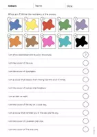 Vista previa - Hojas de trabajo - Colours / Colores: What am I? - Worksheet (Hoja de trabajo de inglés) - página 2