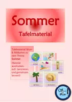 Vorschau - Bildkarten - Tafelmaterial BiKaWoKa Wortschatz Sommer DaZ/DaF - Deckblatt