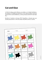 Vista previa - Hojas de trabajo - Colours / Colores: Cut and Glue (Hoja de trabajo de inglés) - página 1