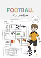 Vista previa - Hojas de trabajo - Football / Fútbol: Cut and Glue (Hoja de trabajo de inglés) - Portada