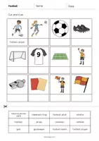 Vista previa - Hojas de trabajo - Football / Fútbol: Cut and Glue (Hoja de trabajo de inglés) - página 2