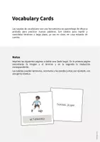 Vista previa - Manualidades / Dibujos para colorear - Football / Fútbol: Vocabulary Cards (Tarjetas de palabras) - página 1