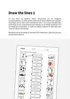 Vista previa - Hojas de trabajo - Football / Fútbol: Draw the lines 1 (Hoja de trabajo de inglés) - página 1