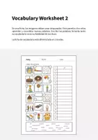 Vista previa - Hojas de trabajo - Party / Fiesta: Vocabulary Worksheet 2 (Hoja de trabajo de inglés) - página 1
