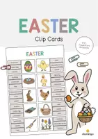 Vista previa - Juegos / Gamificación - Easter / Pascua: Clip Cards (Tarjetas de pinza para la clase de inglés) - Portada
