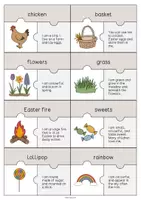 Vista previa - Manualidades / Dibujos para colorear - Easter / Pascua: Puzzle (Rompecabezas para la clase de inglés) - página 3