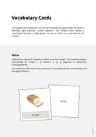 Vista previa - Manualidades / Dibujos para colorear - Breakfast / Desayuno: Vocabulary Cards (Tarjetas de palabras) - página 1