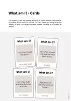 Vista previa - Tarjetas / Manipulativos - Breakfast / Desayuno: What am I? - Cards (Juego de adivinanzas para la clase de inglés) - página 1
