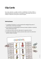 Vista previa - Juegos / Gamificación - Carnival / Carnaval: Clip Cards (Tarjetas de pinza para la clase de inglés) - página 1