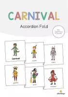 Vista previa - Manualidades / Dibujos para colorear - Carnival / Carnaval: Accordion Fold (Juego para la clase de inglés) - Portada