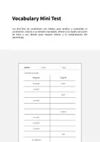 Vista previa - Evaluación - Carnival / Carnaval: Vocabulary Mini Test (Test para la clase de inglés) - página 1