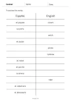 Vista previa - Evaluación - Carnival / Carnaval: Vocabulary Mini Test (Test para la clase de inglés) - página 2
